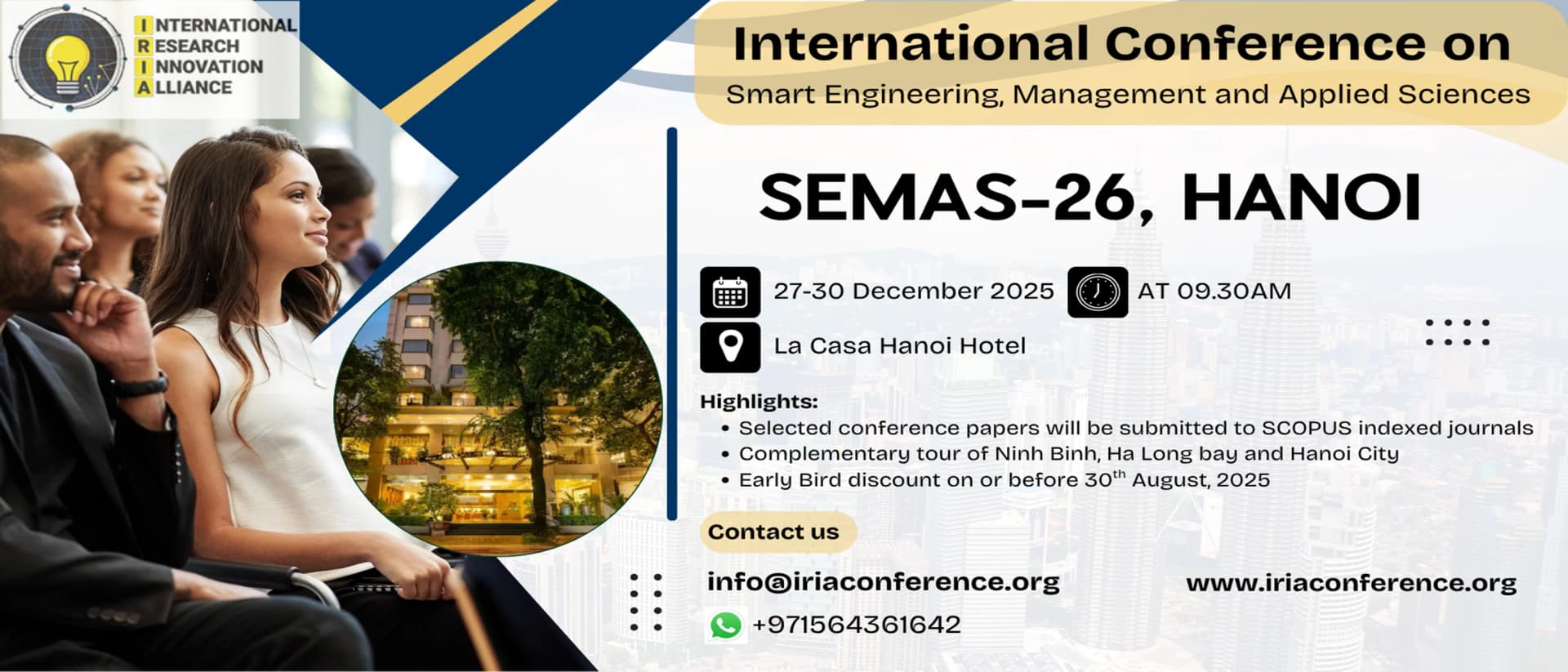 International Conference on Smart Engineering, Management and Applied Sciences (SEMAS-26)